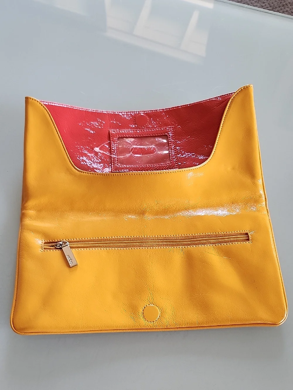 HOBO Yellow Patent Leather Clutch New‎ Dopamine New No Tags Sophisticated Chic